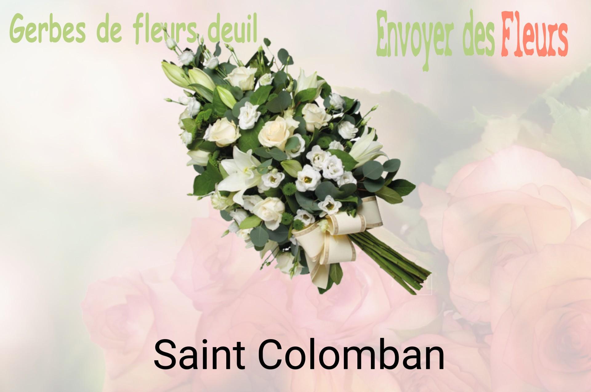 Gerbe de fleurs de deuil livrée à Saint-Colomban